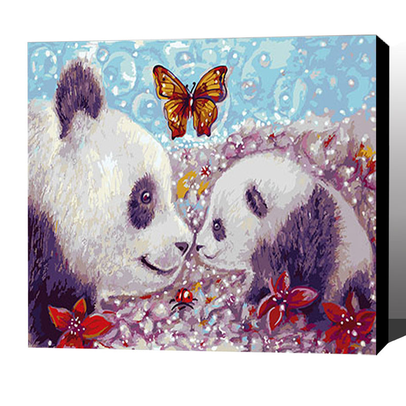 MADE4U [ Cute Animal Series ] [ 20" ] [ Wood Framed ] Paint By Numbers Kit with Brushes and Paints ( Panda HHGZGX24261 ) NEW