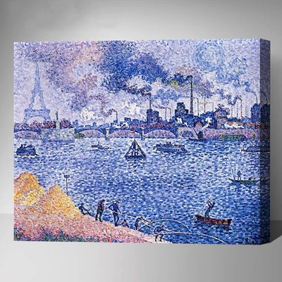MADE4U [Paul Signac Series 3 ] [ 20" ] [ Thicker (1") ] [ Wood Framed ] Paint By Numbers Kit with Brushes and Paints