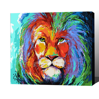 MADE4U [ Animal Series ] [ 20" ] [ Wood Framed ] Paint By Numbers Kit with Brushes and Paints ( Lion HHGZGX22121 ) NEW
