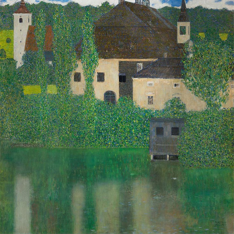 [ Gustav Klimt ][ Water Castle ] Museum Class Art Reproduction Painting [ CRUSE 3.82 Giga Resolution Original Piece Scanned and Painted] [ Aluminum Alloy Hand Framed ]