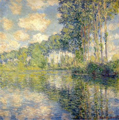 [ Claude Monet ][ Poplars on the Epte ] Museum Class Art Reproduction Painting [ CRUSE 3.82 Giga Resolution Original Piece Scanned and Painted] [ Aluminum Alloy Hand Framed ]