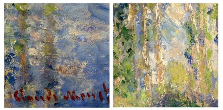 [ Claude Monet ][ Poplars on the Epte ] Museum Class Art Reproduction Painting [ CRUSE 3.82 Giga Resolution Original Piece Scanned and Painted] [ Aluminum Alloy Hand Framed ]