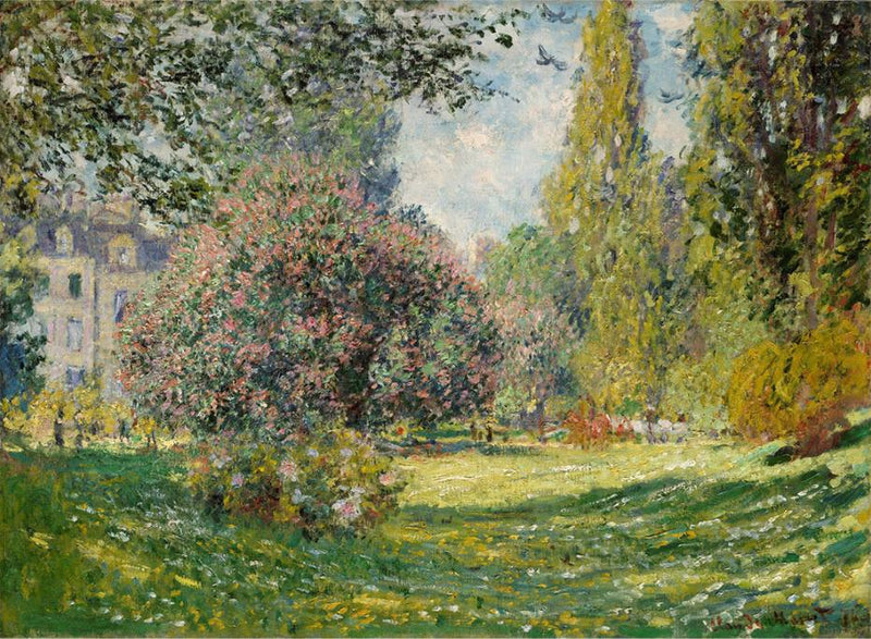 [ Claude Monet ][ The Parc Monceau ] Museum Class Art Reproduction Painting [ CRUSE 3.82 Giga Resolution Original Piece Scanned and Painted] [ Aluminum Alloy Hand Framed ]