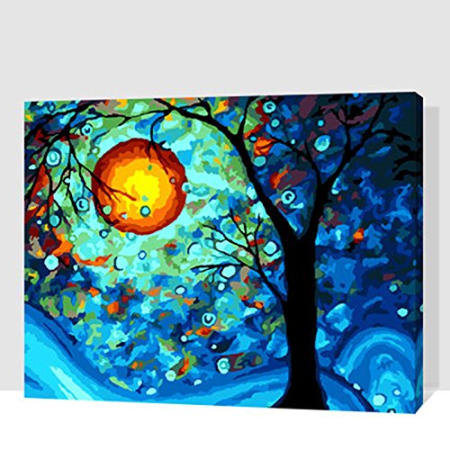 Made4u [ 20"  [ Wood Framed ] Paint By Numbers Kit for Adult ( Tree HHGZG191-XL )