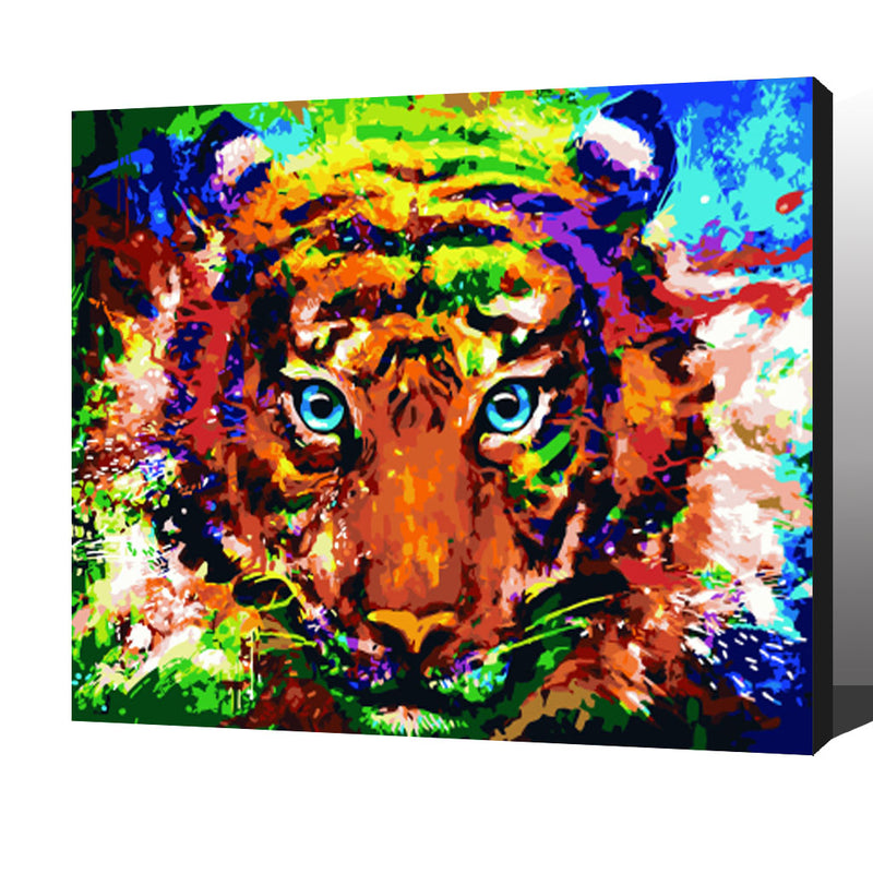 MADE4U [ Animal Series ] [ 20" ] [ Wood Framed ] Paint By Numbers Kit with Brushes and Paints ( Tiger HHGZGX3747 ) NEW
