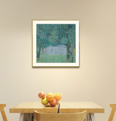 [ Gustav Klimt ][ Farmhouse in Upper Austria ] Museum Class Art Reproduction Painting [ CRUSE 3.82 Giga Resolution Original Piece Scanned and Painted] [ Aluminum Alloy Hand Framed ]