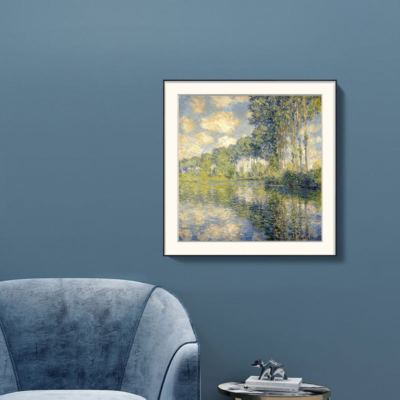 [ Claude Monet ][ Poplars on the Epte ] Museum Class Art Reproduction Painting [ CRUSE 3.82 Giga Resolution Original Piece Scanned and Painted] [ Aluminum Alloy Hand Framed ]