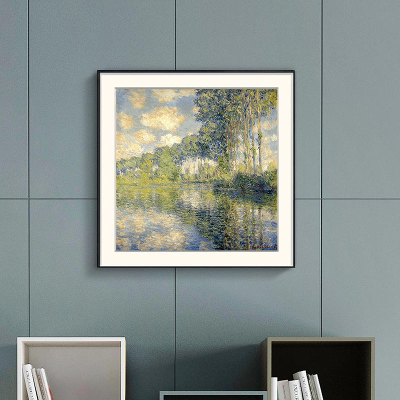 [ Claude Monet ][ Poplars on the Epte ] Museum Class Art Reproduction Painting [ CRUSE 3.82 Giga Resolution Original Piece Scanned and Painted] [ Aluminum Alloy Hand Framed ]