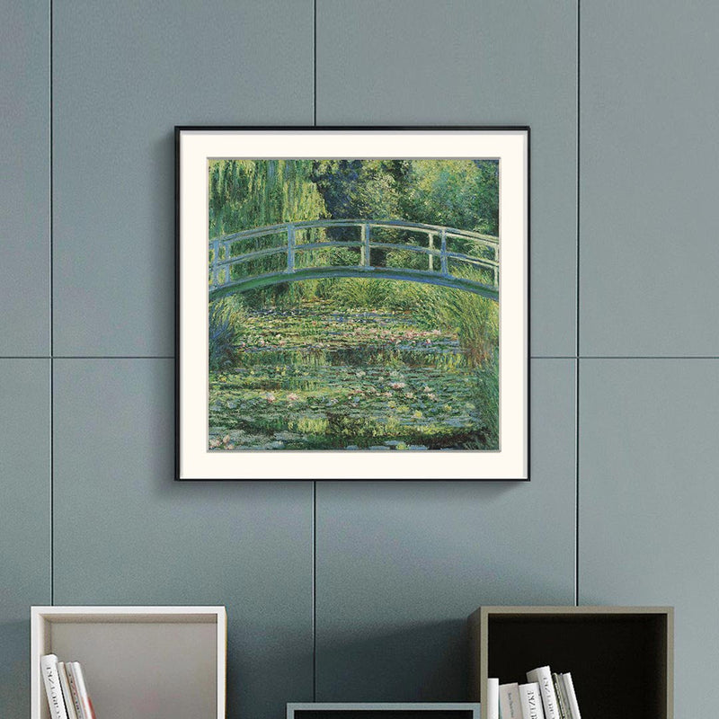 [ Claude Monet ][ Water Lilies and the Japanese Bridge ] Museum Class Art Reproduction Painting [ CRUSE 3.82 Giga Resolution Original Piece Scanned and Painted] [ Aluminum Framed ]