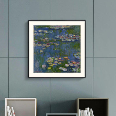 [ Claude Monet ][ Water Lilies ] Museum Class Art Reproduction Painting [ CRUSE 3.82 Giga Resolution Original Piece Scanned and Painted] [ Aluminum Alloy Hand Framed ]