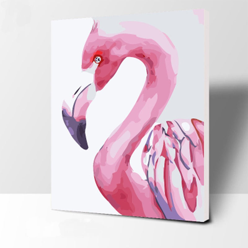 MADE4U [ Flamingos Series ] [ 20" ] [ Thicker (1") ] [ Wood Framed ] Paint By Numbers Kit with Brushes and Paints ( Flamingos DWHLNI6019 )