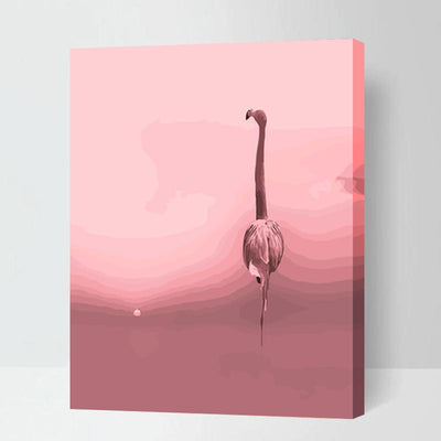 MADE4U [ Flamingos Series ] [ 20" ] [ Thicker (1") ] [ Wood Framed ] Paint By Numbers Kit with Brushes and Paints ( Flamingos DWHLNI6028 )