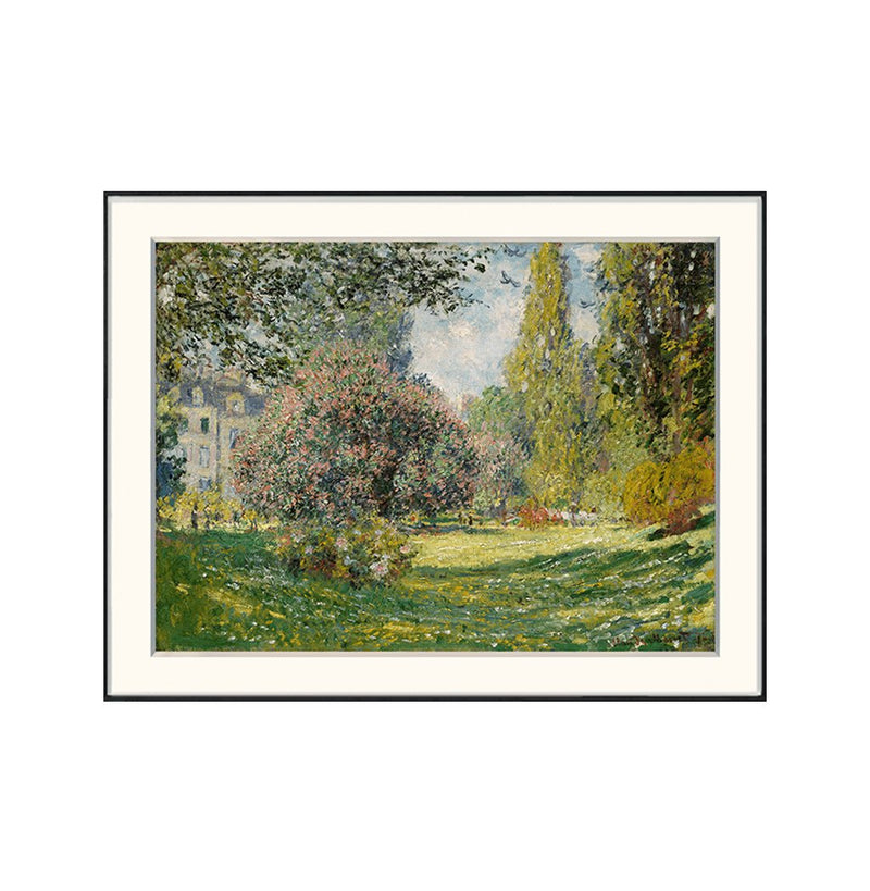 [ Claude Monet ][ The Parc Monceau ] Museum Class Art Reproduction Painting [ CRUSE 3.82 Giga Resolution Original Piece Scanned and Painted] [ Aluminum Alloy Hand Framed ]