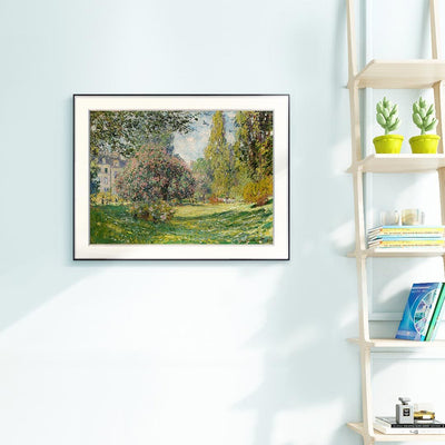 [ Claude Monet ][ The Parc Monceau ] Museum Class Art Reproduction Painting [ CRUSE 3.82 Giga Resolution Original Piece Scanned and Painted] [ Aluminum Alloy Hand Framed ]