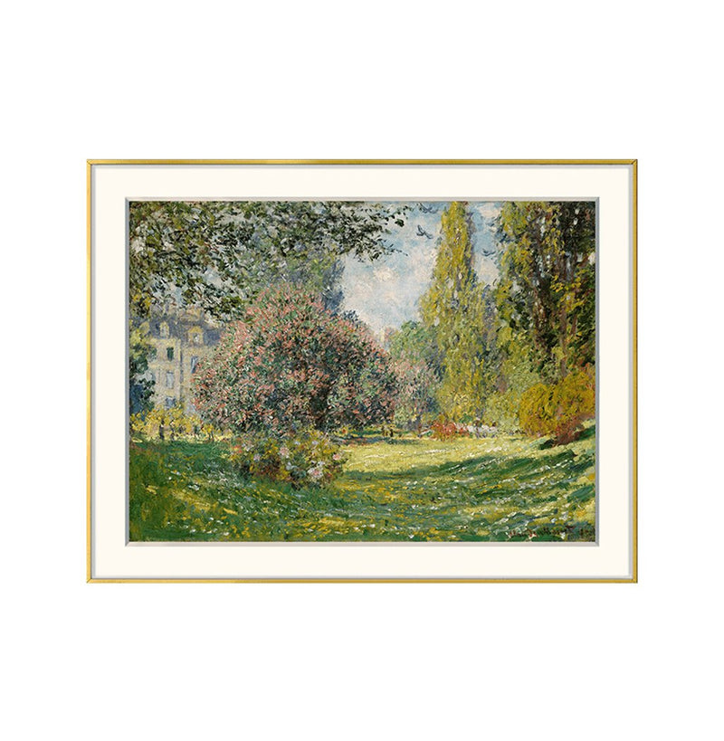 [ Claude Monet ][ The Parc Monceau ] Museum Class Art Reproduction Painting [ CRUSE 3.82 Giga Resolution Original Piece Scanned and Painted] [ Aluminum Alloy Hand Framed ]