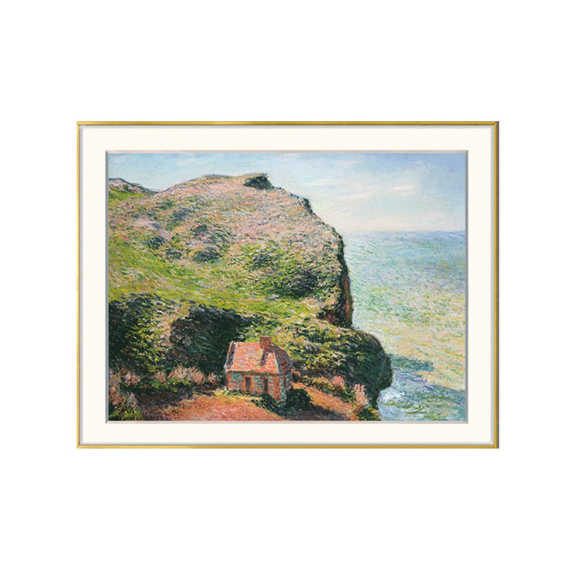 [ Claude Monet ][ Cliff Holiday Home ] Museum Class Art Reproduction Painting [ CRUSE 3.82 Giga Resolution Original Piece Scanned and Painted] [ Aluminum Alloy Hand Framed ]