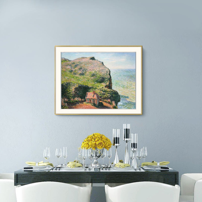 [ Claude Monet ][ Cliff Holiday Home ] Museum Class Art Reproduction Painting [ CRUSE 3.82 Giga Resolution Original Piece Scanned and Painted] [ Aluminum Alloy Hand Framed ]