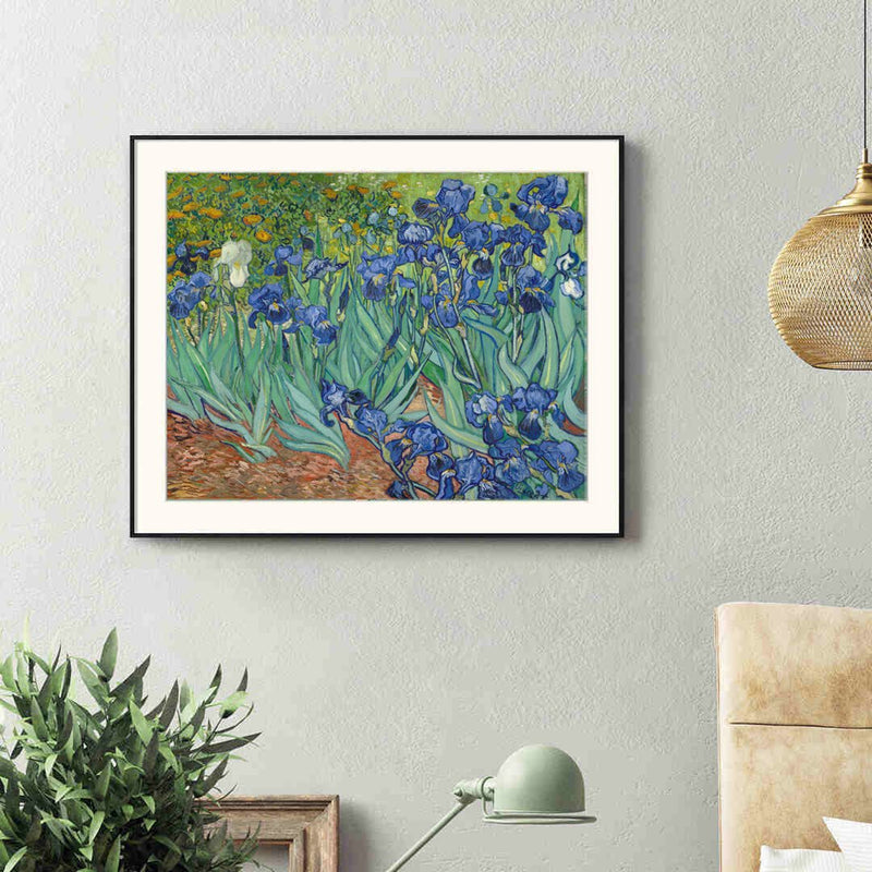 [ Van Gogh ][ Irises ] Museum Class Art Reproduction Painting [ CRUSE 3.82 Giga Resolution Original Piece Scanned and Painted] [ Aluminum Alloy Hand Framed ]