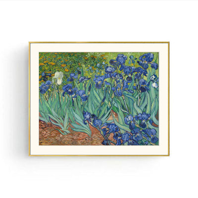 [ Van Gogh ][ Irises ] Museum Class Art Reproduction Painting [ CRUSE 3.82 Giga Resolution Original Piece Scanned and Painted] [ Aluminum Alloy Hand Framed ]