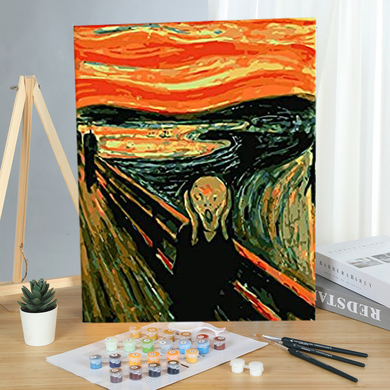 MADE4U [ Famous Art Collection ] [ 20" ] [ Wood Framed ] Paint By Numbers Kit with Brushes and Paints ( Van Gogh Gasser Doctor HHGZG322 )