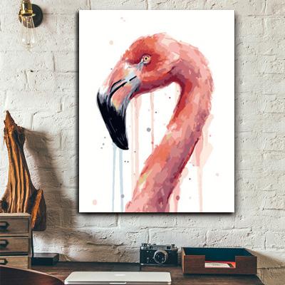 MADE4U [ Flamingo Series ] [ 20" ] [ Wood Framed ] Paint By Numbers Kit with Brushes and Paints ( Flamingo THSJ074 )