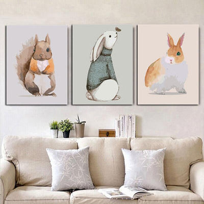 MADE4U [ Rabbit ] [ 20" ] [ Thicker (1") ] [ Wood Framed ] Paint By Numbers Kit with Brushes and Paints ( Rabbit Great Saver Bundle of 3 XL86X301 )