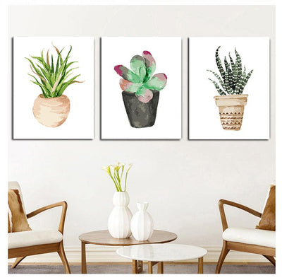 MADE4U [ Succulent Plants ] [ 20" ] [ Thicker (1") ] [ Wood Framed ] Paint By Numbers Kit with Brushes and Paints ( Succulent Plants Great Saver Bundle of 3 XL91X303 )