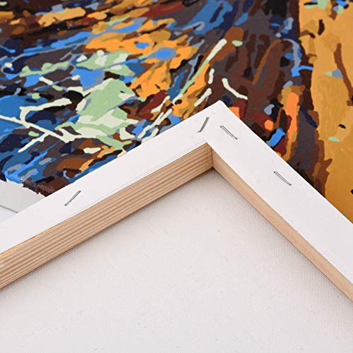 MADE4U [ Simple Modern series ] [ 20" ] [ Thicker (1") ] [ Wood Framed ] Paint By Numbers Kit with Brushes and Paints ( Great Saver Bundle of 3 ) XL48X3