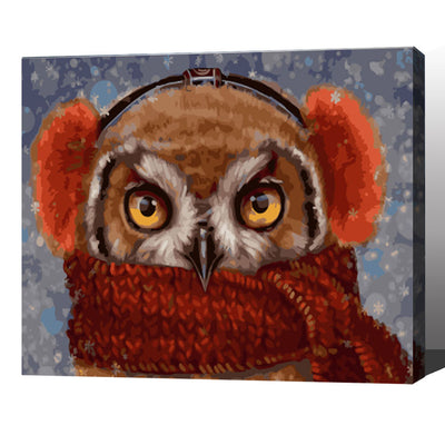 MADE4U [ Cute Animal Series ] [ 20" ] [ Wood Framed ] Paint By Numbers Kit with Brushes and Paints ( Owl HHGZGX23250 ) NEW
