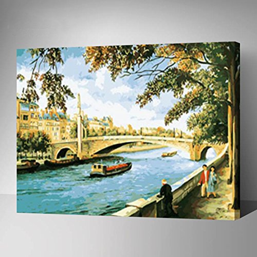 Made4u [ 20"  [ Wood Framed ] Paint By Numbers Kit for Adult ( Bridge G292 )